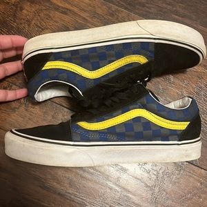 Women’s Vans Old Skool Rally Red & Blue Checkerboard size 8.5